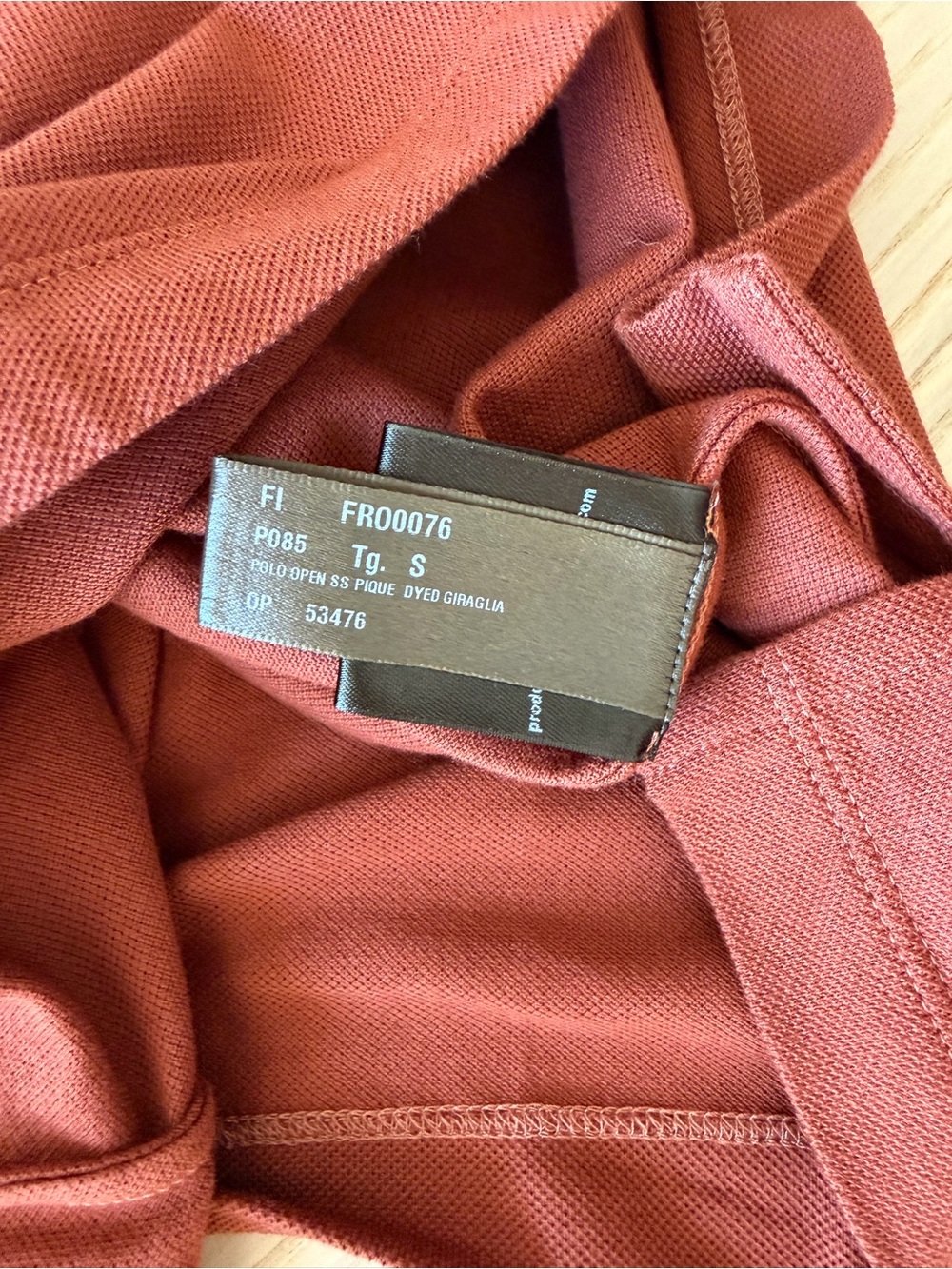 NWT Loro Piana Giraglia 2026 Open Pique Cotton Polo Shirt Rust Terracotta Sz S - Picture 7 of 7